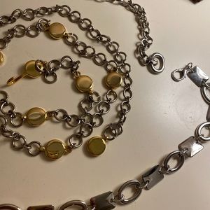 Vintage chain belt set of two.